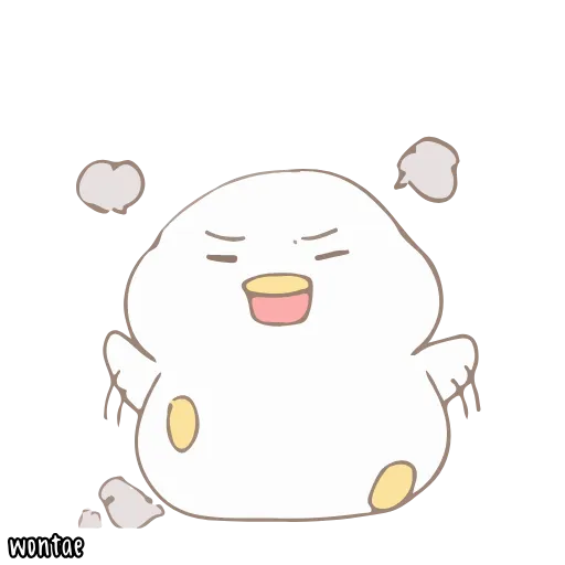 ☁️ Стикер «말랑오리 꾸왁» для Telegram