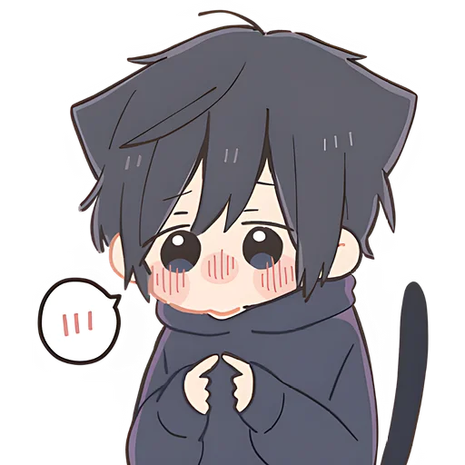 😔 Стикер «Мальчик котик» для Telegram