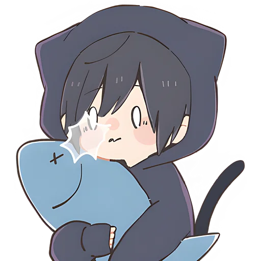😱 Стикер «Мальчик котик» для Telegram