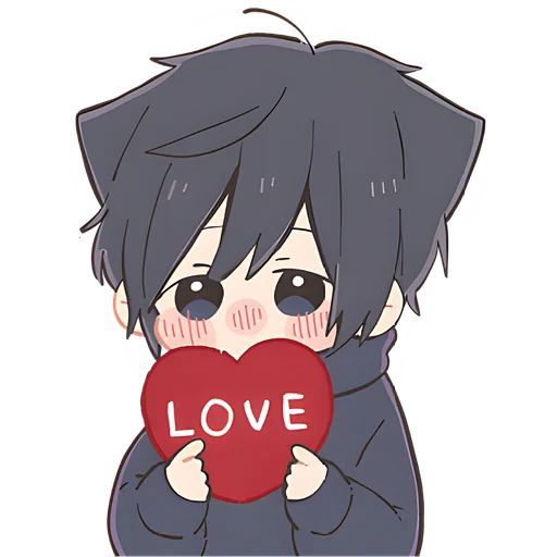 ❤️ Стикер «Мальчик котик» для Telegram
