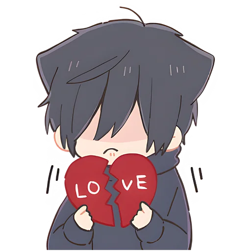 💔 Стикер «Мальчик котик» для Telegram