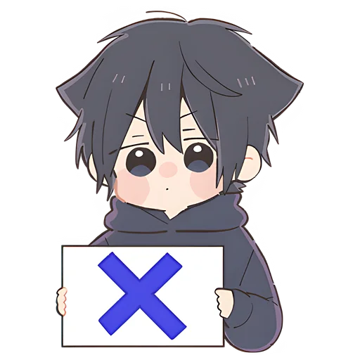 🙅‍♂ Стикер «Мальчик котик» для Telegram