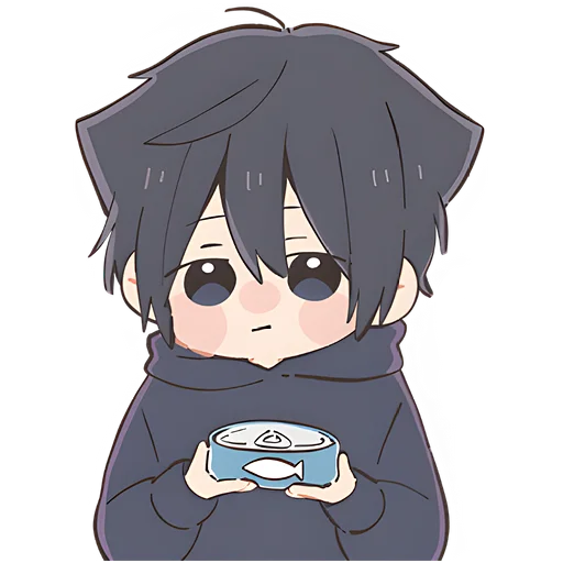 😋 Стикер «Мальчик котик» для Telegram