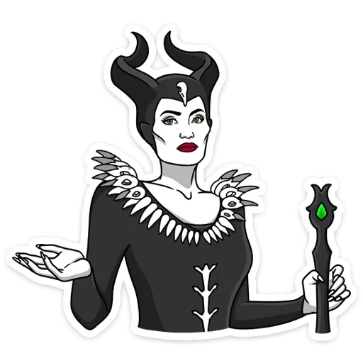👸 Стикер «Малефисента Владычица тьмы» для Telegram