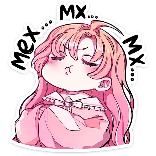 🥰 Стикер «Малин-тян и Джем-кун» для Telegram