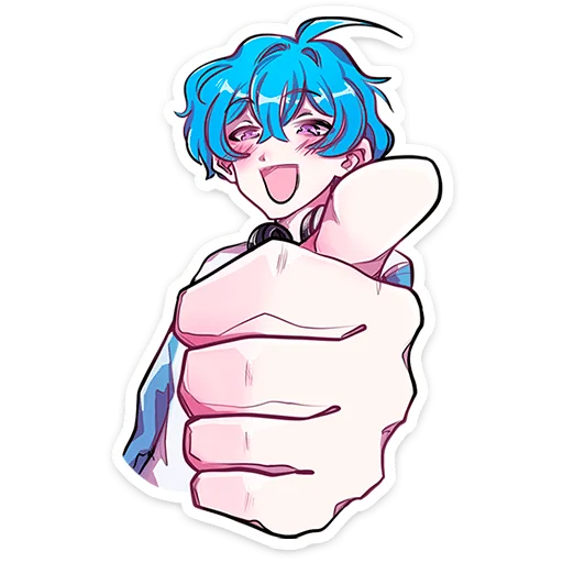 👍 Стикер «Малин-тян и Джем-кун» для Telegram