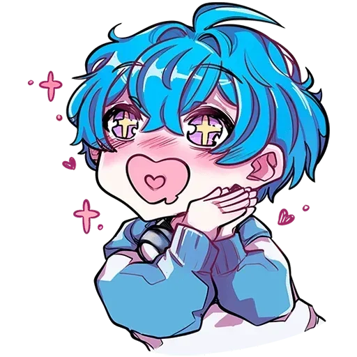 🥰 Стикер «Малин тян и Джем кун Без Текста» для Telegram