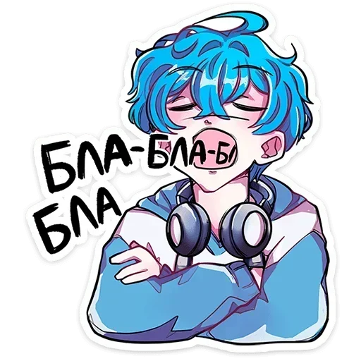 😬 Стикер «Малин тян и Джем кун» для Telegram