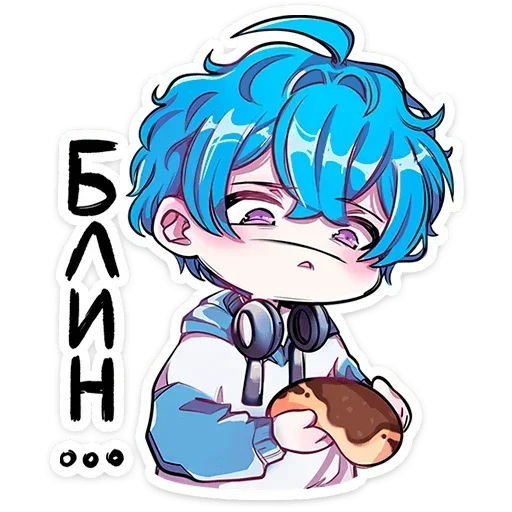 🫤 Стикер «Малин тян и Джем кун» для Telegram