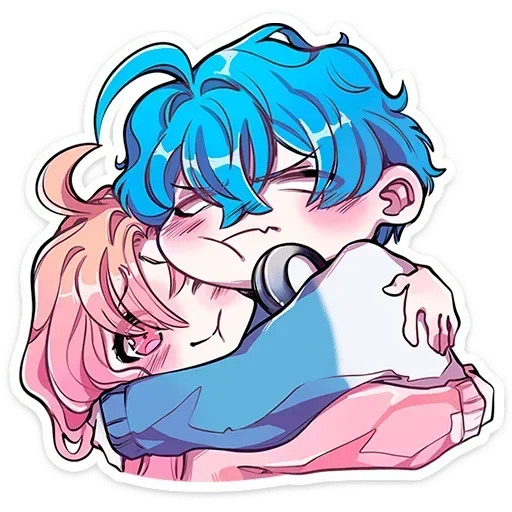 🤗 Стикер «Малин тян и Джем кун» для Telegram