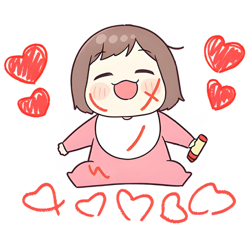 ❤️ Стикер «Малышка чан» для Telegram