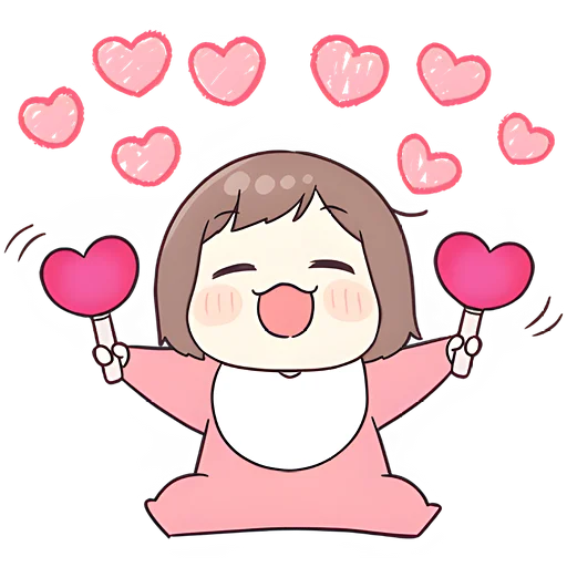 ❤️ Стикер «Малышка чан» для Telegram