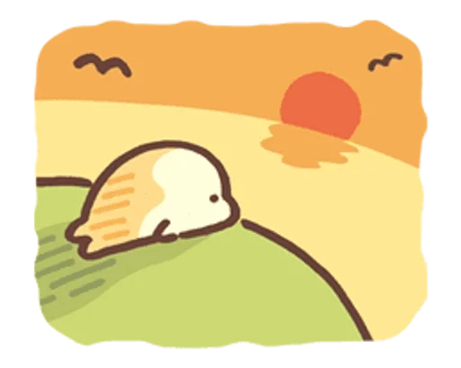 🌇 Стикер «Mamegoma» для Telegram