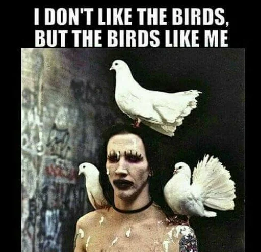 🐦 Стикер «M.Manson» для Telegram