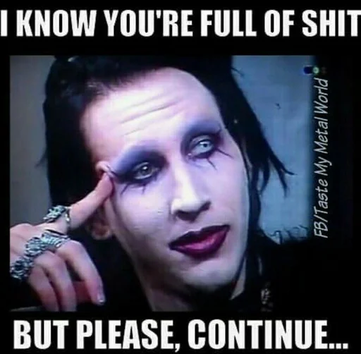 😾 Стикер «M.Manson» для Telegram