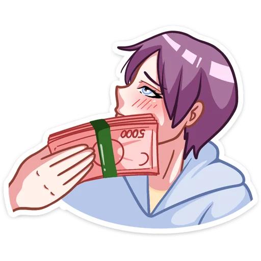 🤑 Стикер «Мамору» для Telegram