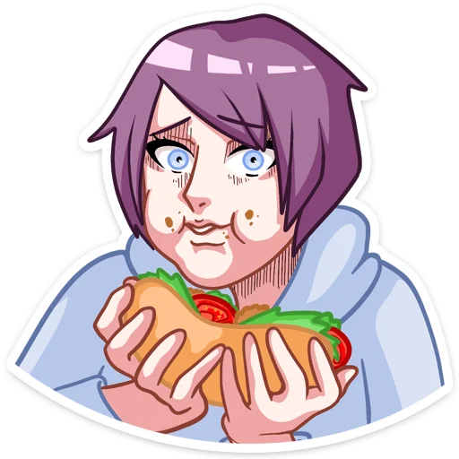 🌭 Стикер «Мамору» для Telegram
