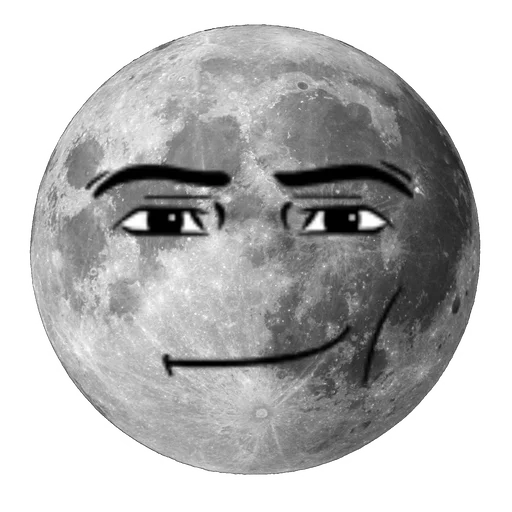 🌑 Стикер «man faces» для Telegram