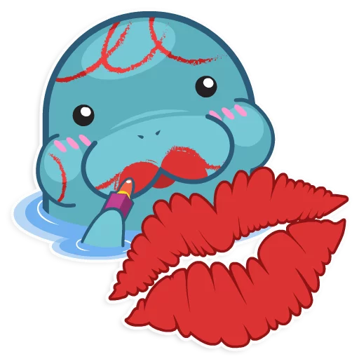 😘 Стикер «Ohhh Manatee!» для Telegram