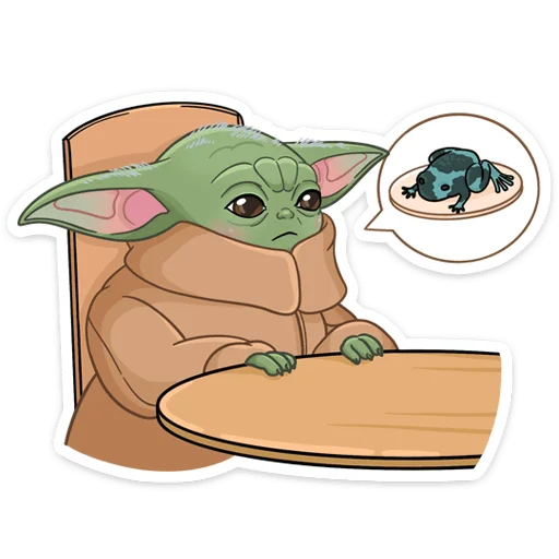 💬 Стикер «Мандалорец Малыш» для Telegram