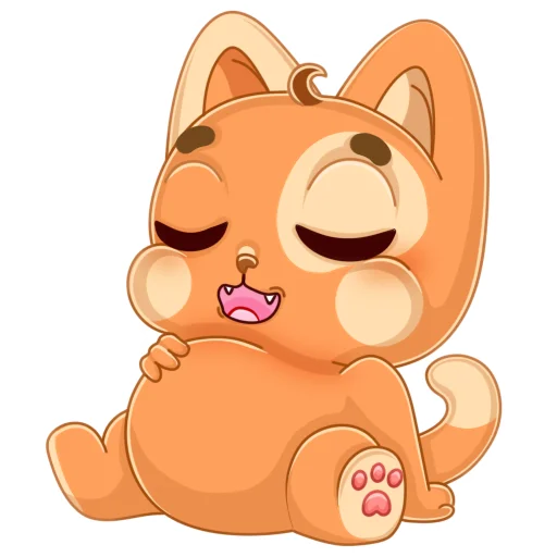 🤤 Стикер «Мандариновый кот» для Telegram