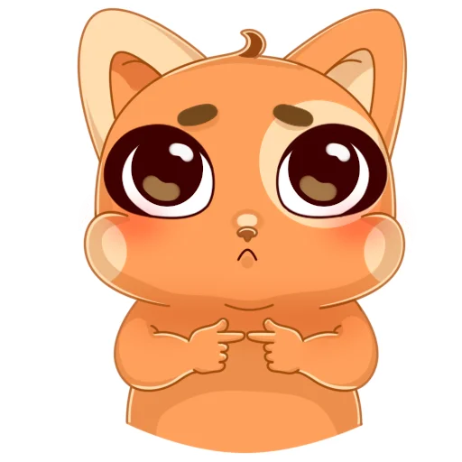 🥺 Стикер «Мандариновый кот» для Telegram
