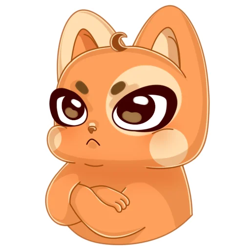 😒 Стикер «Мандариновый кот» для Telegram