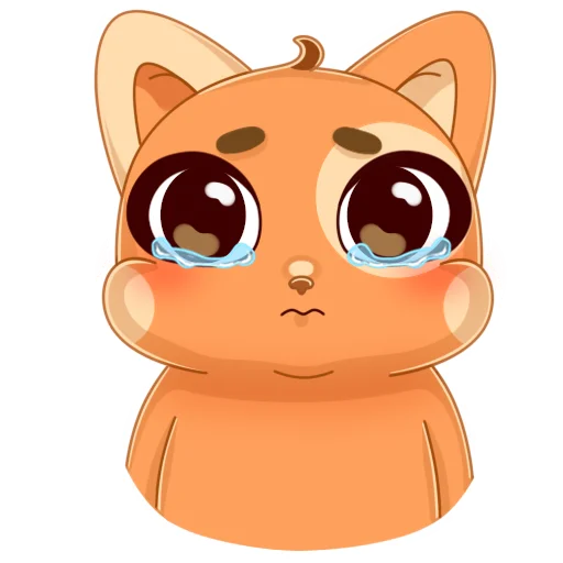 😢 Стикер «Мандариновый кот» для Telegram