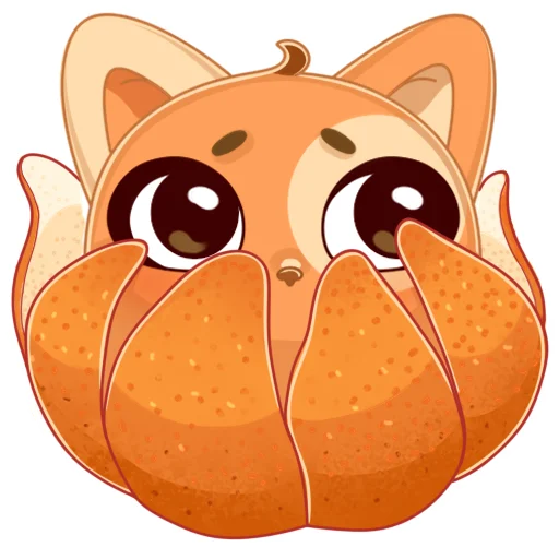 🙈 Стикер «Мандариновый кот» для Telegram