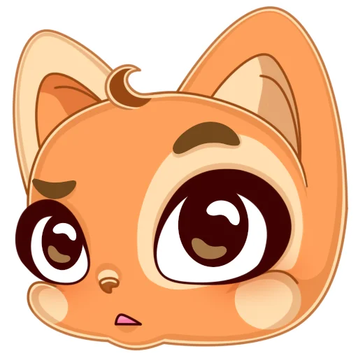 🤨 Стикер «Мандариновый кот» для Telegram