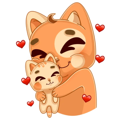 🤗 Стикер «Мандариновый кот» для Telegram