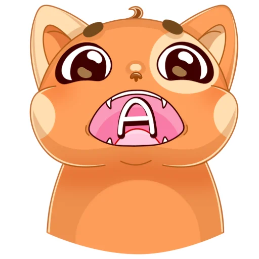 😮 Стикер «Мандариновый кот» для Telegram