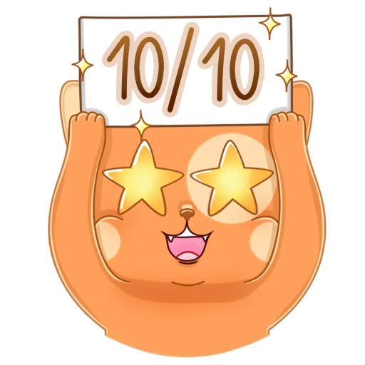 👍 Стикер «Мандариновый кот» для Telegram