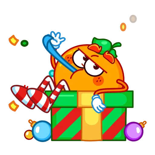 🥳 Стикер «Мандариныч» для Telegram