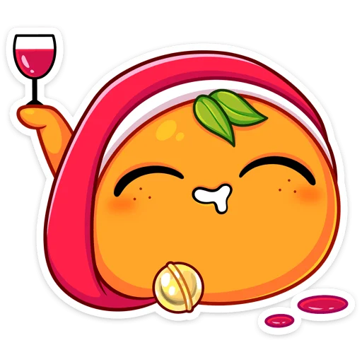 🍷 Стикер «Мандаринка» для Telegram