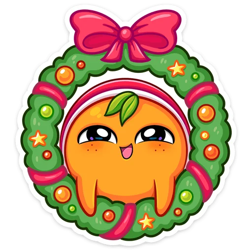 🎄 Стикер «Мандаринка» для Telegram