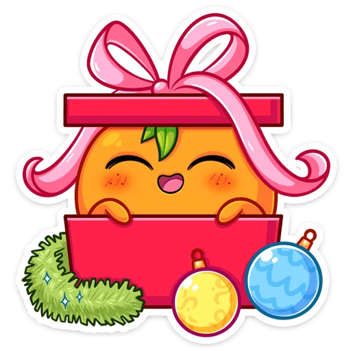 🎁 Стикер «Мандаринка» для Telegram
