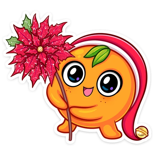 🌺 Стикер «Мандаринка» для Telegram