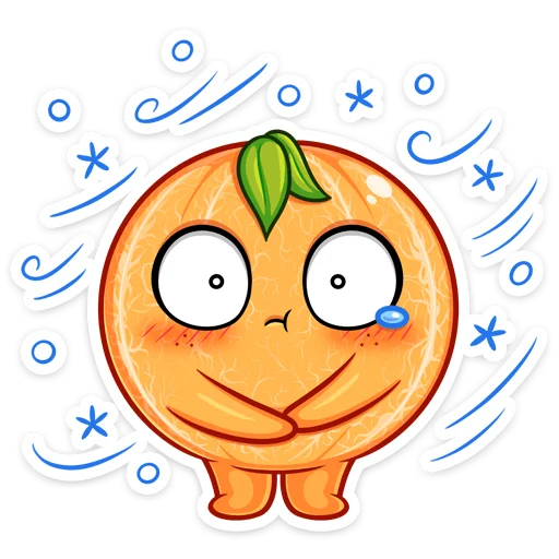 🥶 Стикер «Мандаринка» для Telegram