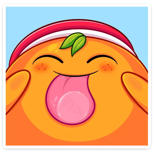😛 Стикер «Мандаринка» для Telegram