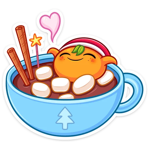 ☕️ Стикер «Мандаринка» для Telegram