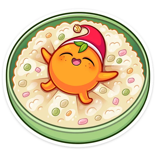 🥗 Стикер «Мандаринка» для Telegram