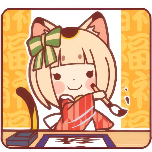 🎨 Стикер «Манэкинэко тян» для Telegram