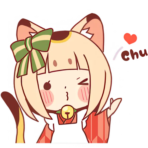 😘 Стикер «Манэкинэко тян» для Telegram
