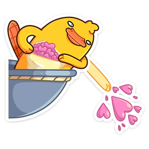 🥰 Стикер «Утконос Манго» для Telegram