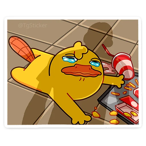 🦆 Стикер «Утконос Манго» для Telegram
