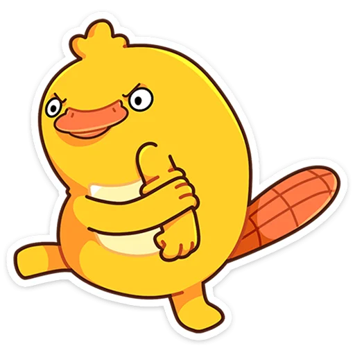 🦆 Стикер «Утконос Манго» для Telegram