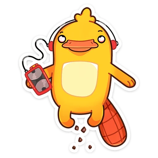 🦆 Стикер «Утконос Манго» для Telegram