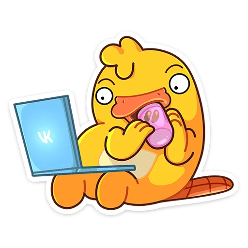🦆 Стикер «Утконос Манго» для Telegram