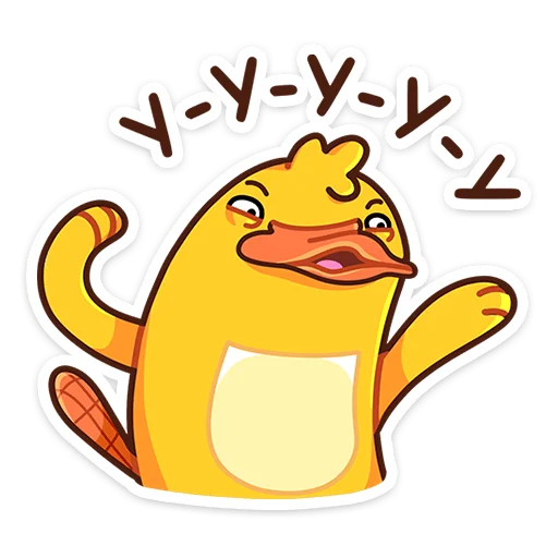 😱 Стикер «Утконос Манго» для Telegram
